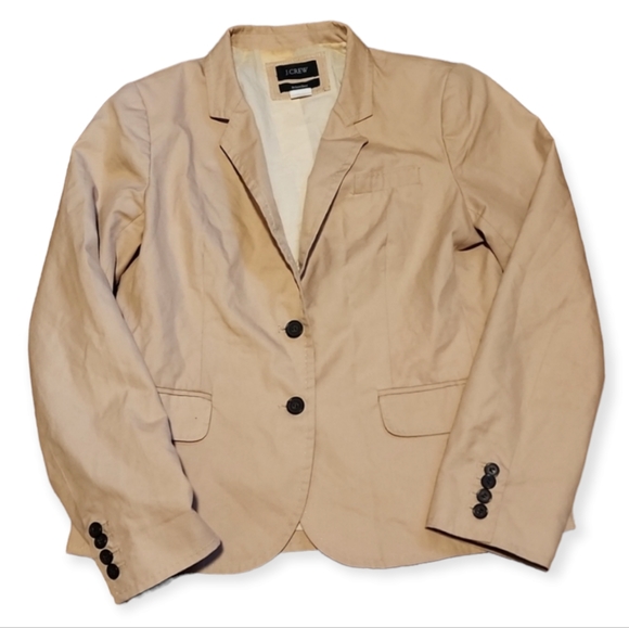 J. Crew Jackets & Blazers - J.Crew light khaki Schoolboy blazer cotton silk blend